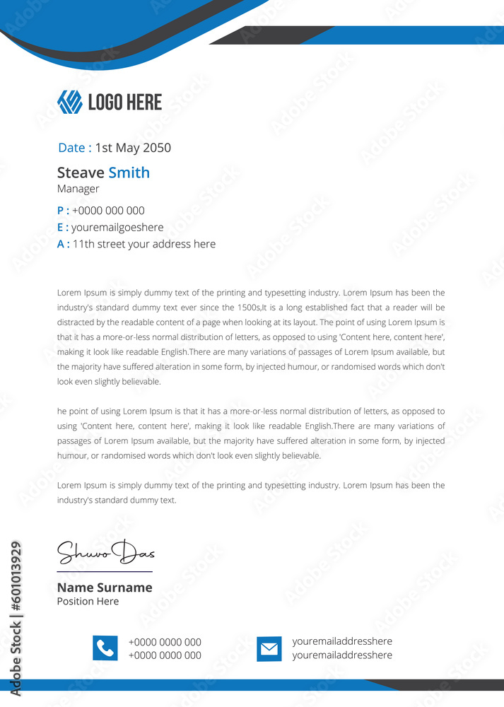 Modern Letterhead Design for your business and branding