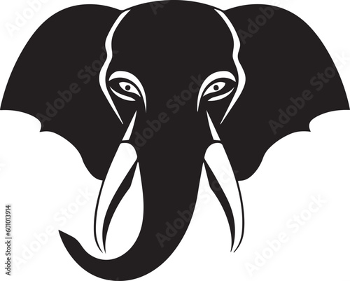 Elephant head logo, Elephant icon isolated on a white background, Vector, Illustration, SVG