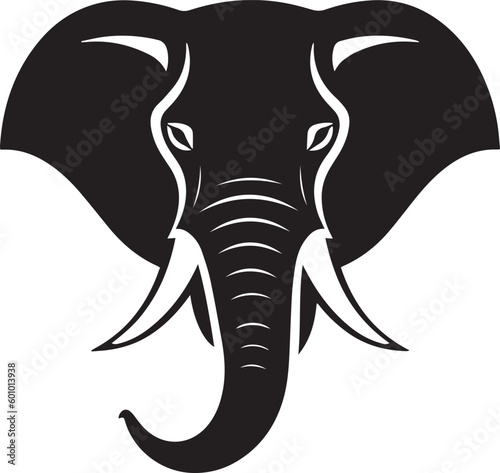 Elephant head logo, Elephant icon isolated on a white background, Vector, Illustration, SVG