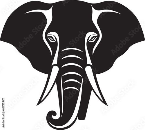 Elephant head logo, Elephant icon isolated on a white background, Vector, Illustration, SVG