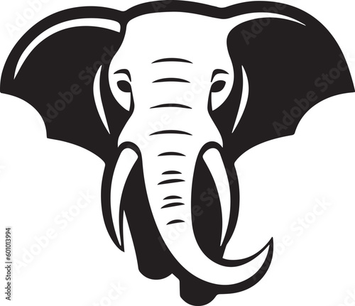Elephant head logo, Elephant icon isolated on a white background, Vector, Illustration, SVG