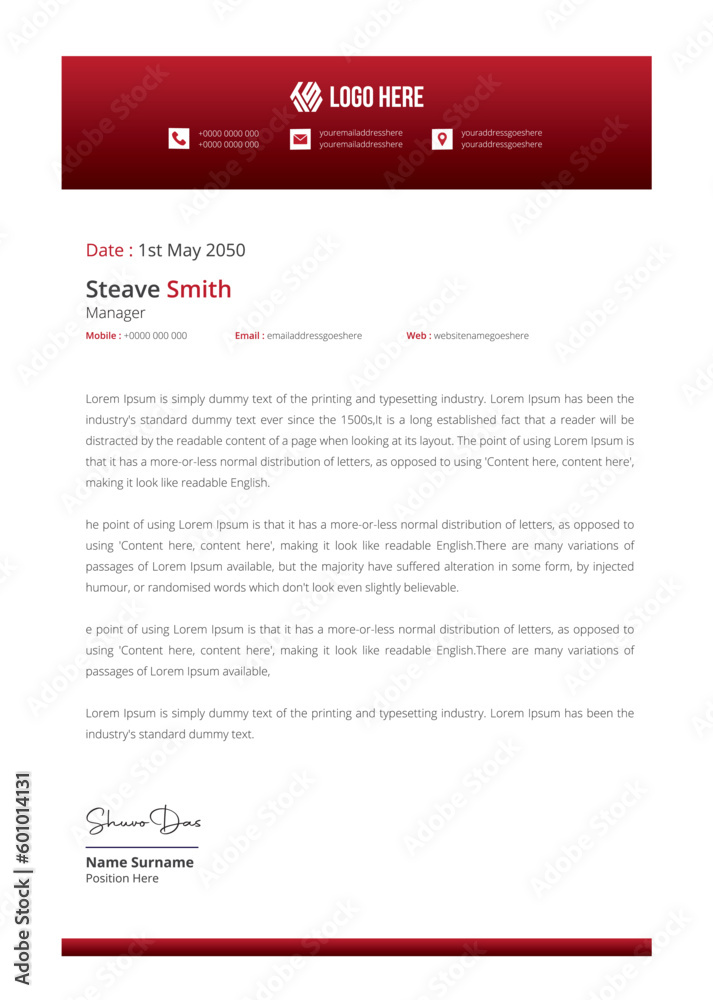 Modern Letterhead Design for your business and branding