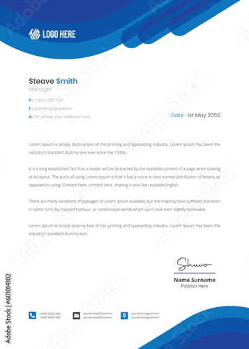 Modern Letterhead Design for your business and branding