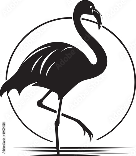 Flamingo head logo, flamingo icon isolated on a white background, Vector, Illustration, SVG