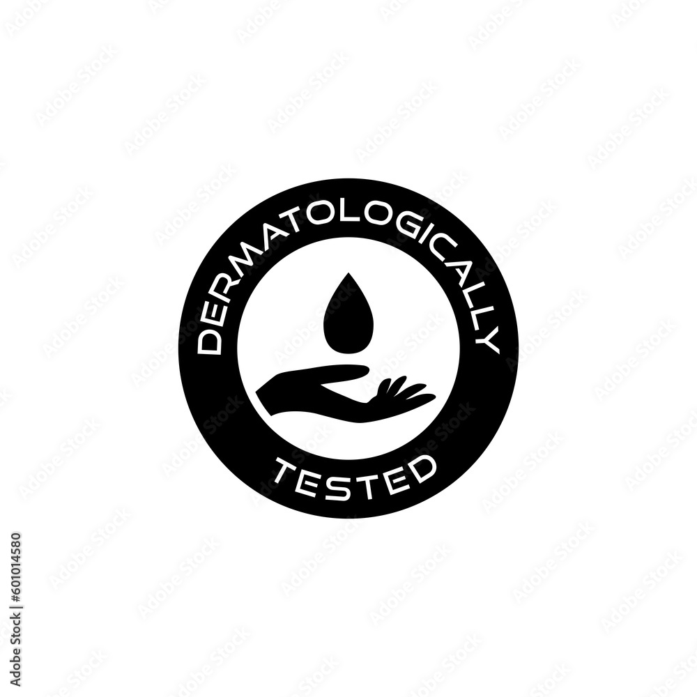 Dermatologically tested icon isolated on transparent background Dermatologically tested icon isolated on transparent background