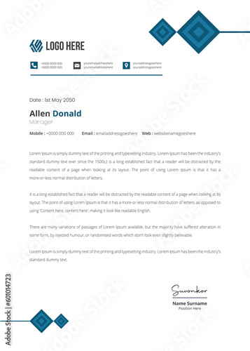 Modern Letterhead Design for your business and branding