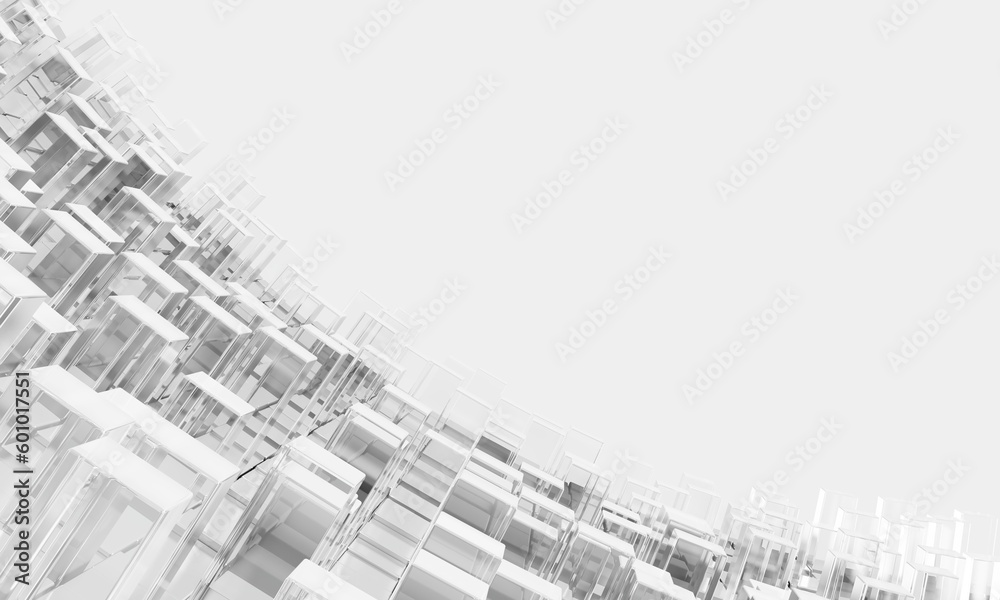 Fototapeta premium technology hitech 3d background. 3d illustration. futuristic backdrop design. abstract object element. future wallpaper symbol. copy space. digital graphic. communication network glowing. simple light