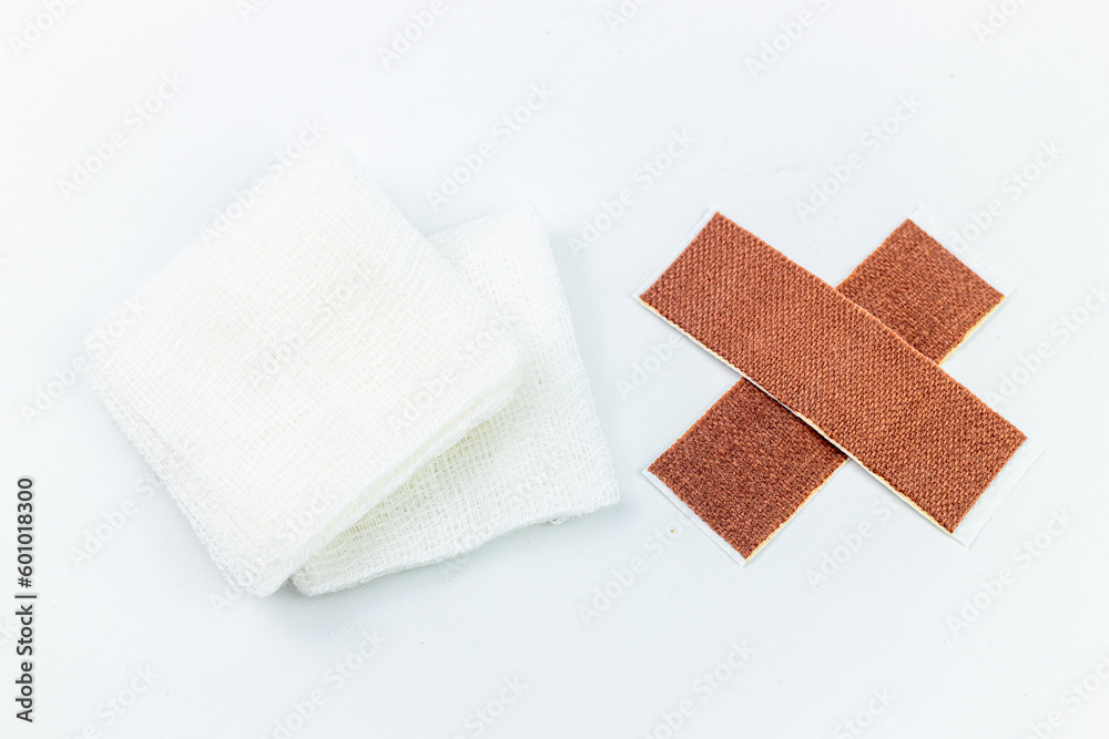 Obraz premium Medical bandage on white background. Isolated on white background.