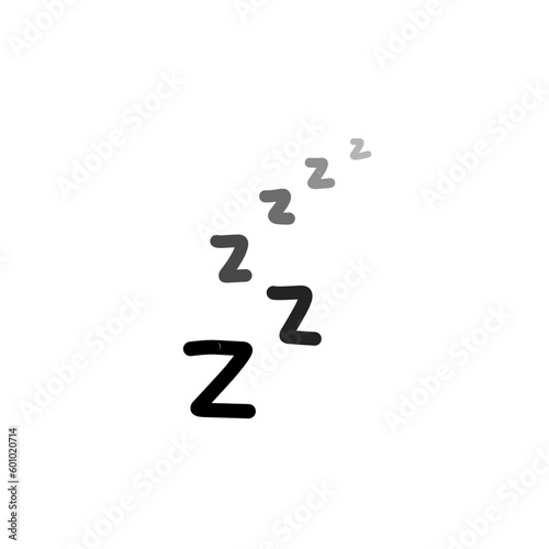 Zzz, Zzzz bed sleep snore icons, snooze nap Z sound vector effect.