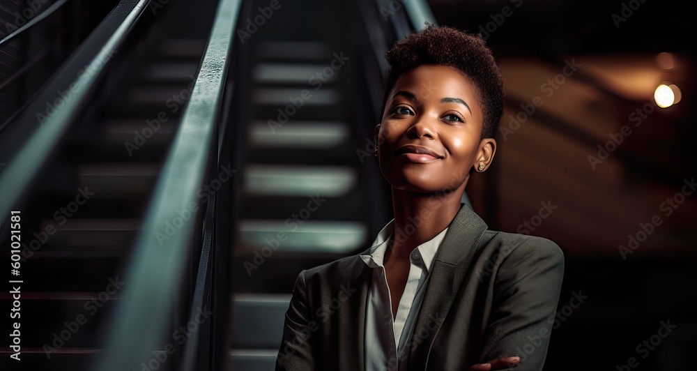 A fictional person. Confident African Businesswoman in Office A fictional person. Confident African Businesswoman in Office