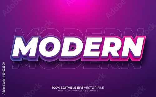 Modern 3D Editable text effect style