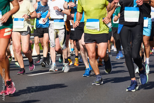 Runners on the street. Healthy lifestyle. Marathon. Athletics © h368k742