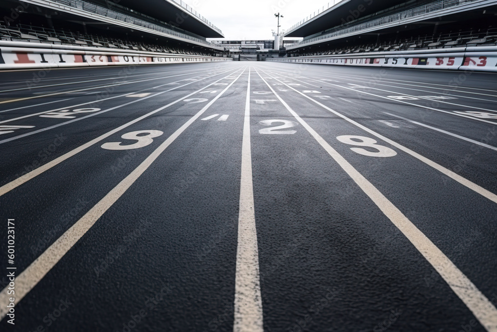 The Perfect Finish: Racing into the Sunset on the Circuit created with Generative AI technology The Perfect Finish: Racing into the Sunset on the Circuit created with Generative AI technology