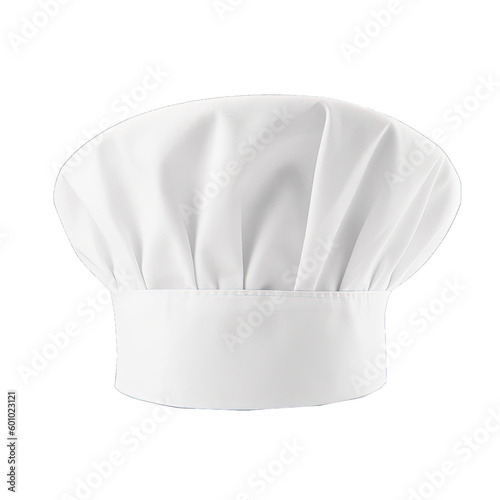 White chef hat isolated on transparent background. Generative AI