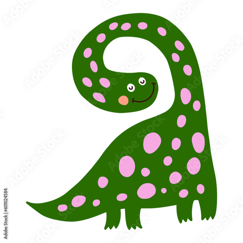 Dino, cute vector illustration, scandinavian art, doodle style.