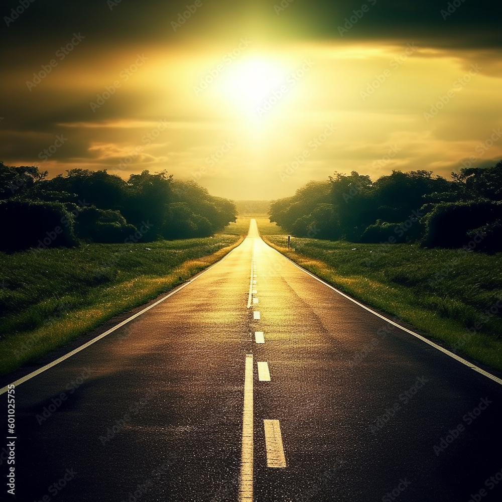 Road to success,Business journey going to success in the future concept.