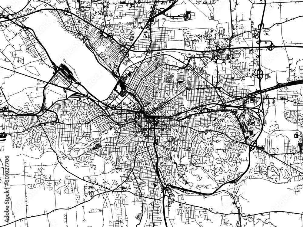 Vector road map of the city of Syracuse New York in the United States ...