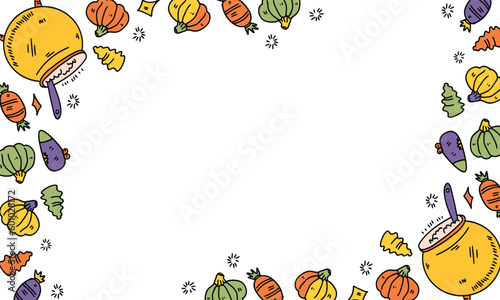 Fototapeta Naklejka Na Ścianę i Meble -  vector halloween background in flat design for happy halloween event trick and treat 