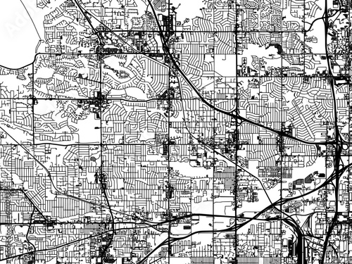 Vector road map of the city of  Westminster Colorado in the United States of America on a white background.