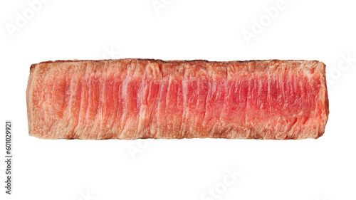 Steak, frying degree: medium, isolated on white background, full depth of field