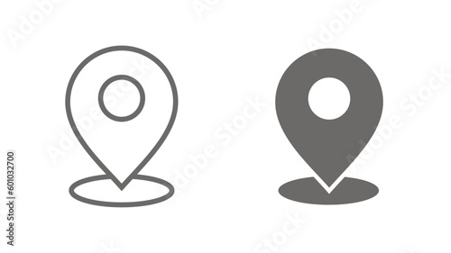 Map Pin location symbol editable stroke vector stock illustration.