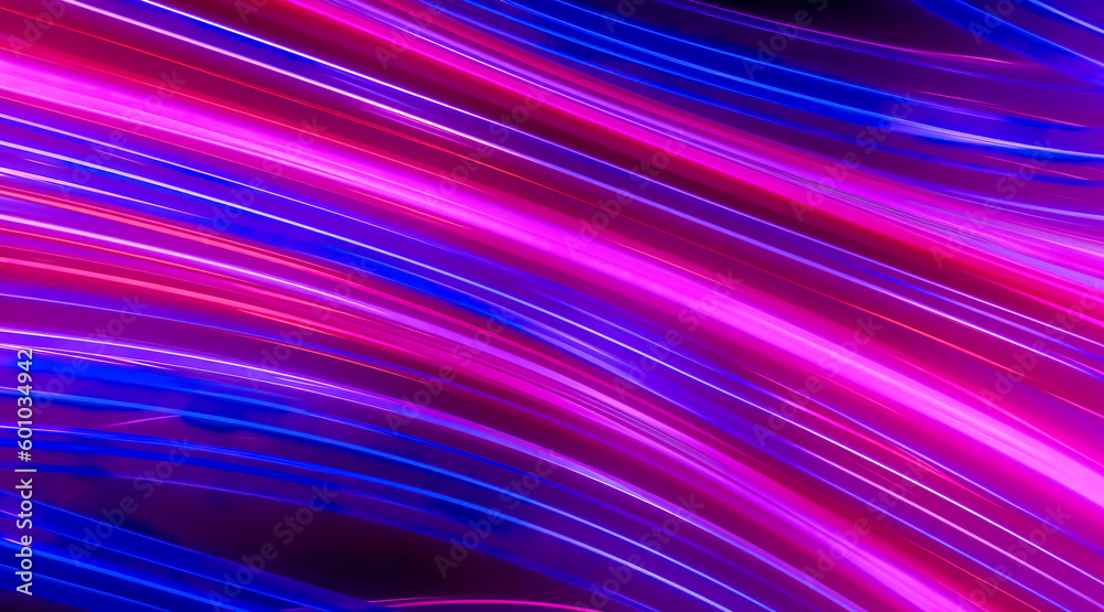 Abstract background of neon lines and rays. Abstract background with lines and glow. Generative AI