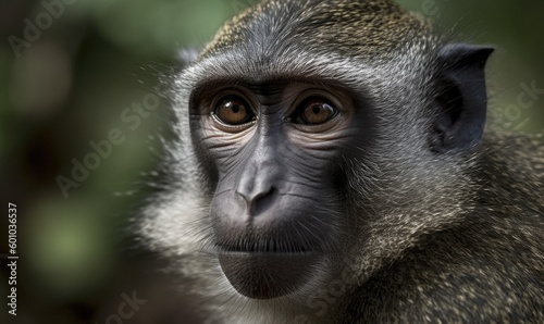 A monkey Close-up  generative AI