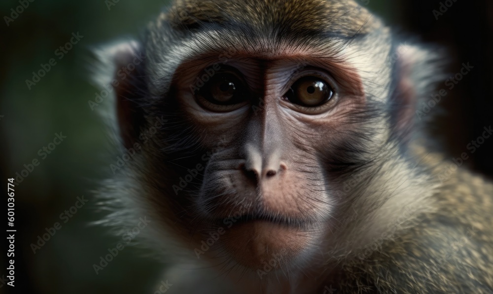 A monkey Close-up, generative AI
