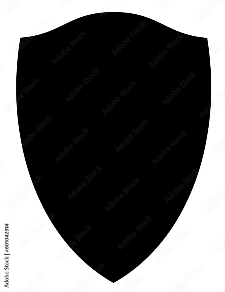 Shield black silhouette vector icon protect and security outline symbol. Linear style guard shield pictogram . Vector illustration. Shield black silhouette vector icon protect and security outline symbol. Linear style guard shield pictogram . Vector illustration.