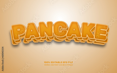 Pancake 3D text style effect
