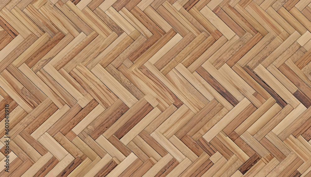 Luxury Hardwood Bamboo Zigzag Herringbone Pattern and 3D Rendered Wooden Fence Planks, Flooring, Interior Design, Home Improvement Projects, decor, tileable, repeat, wooden fence Generative AI