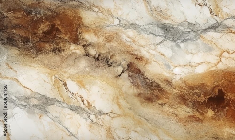 Marble texture background with high resolution, brown color, generative AI
