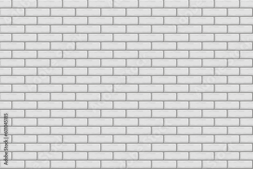 White brick wall. Vector illustration of a brick wall. Seamless texture.