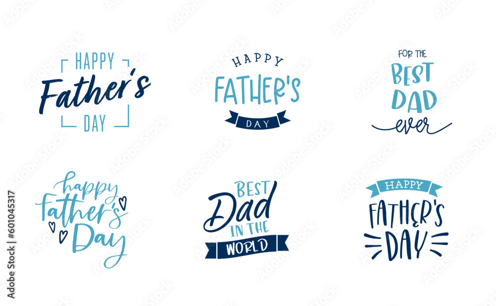 Cute Father's Day typography elements in german saying 