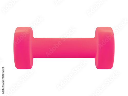 realistic red dumbbell for fitness equipment