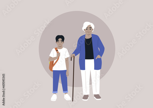 A grandmother raising a preteen grandchild, after school moments together