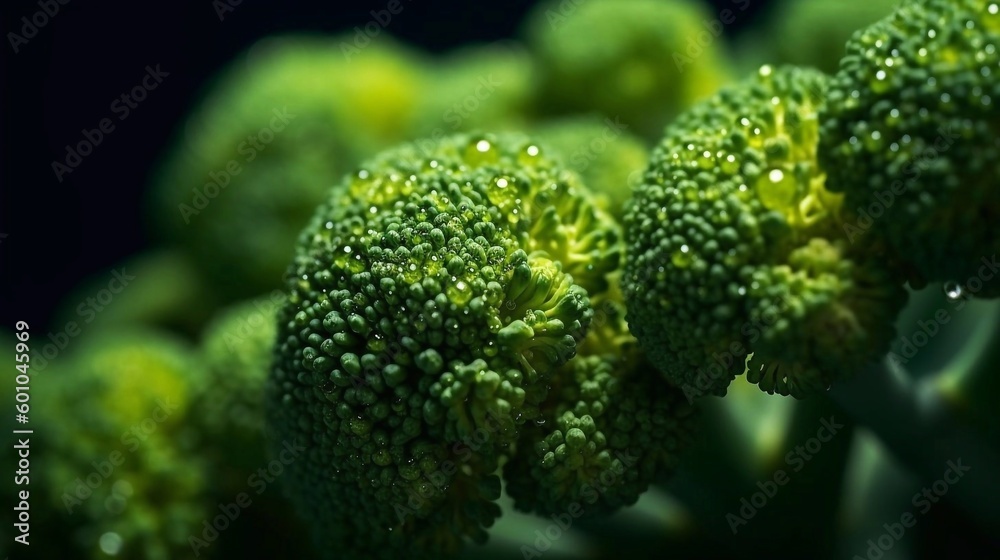 Close up fresh broccoli background, Ai generative Close up fresh broccoli background, Ai generative