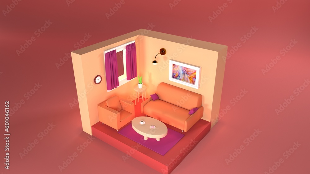 Obraz premium Minimal room box