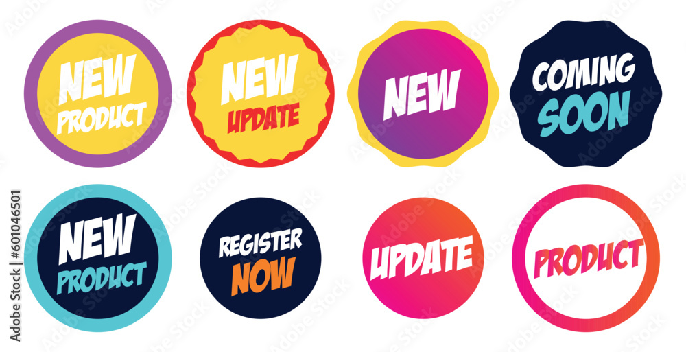 Fototapeta premium Set With Text New Update. eps 10.