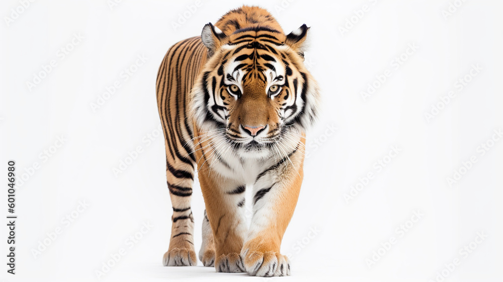 Obraz premium Tiger on white background