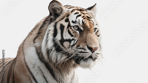 Tiger on white background