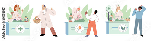 Herbal oils natural medicines. Scientist or doctor making alternative medicine herb, mortar, laboratory glassware plant in tube, flower. Doctor checking medicinal herbs. Herbal medicine. Drug research