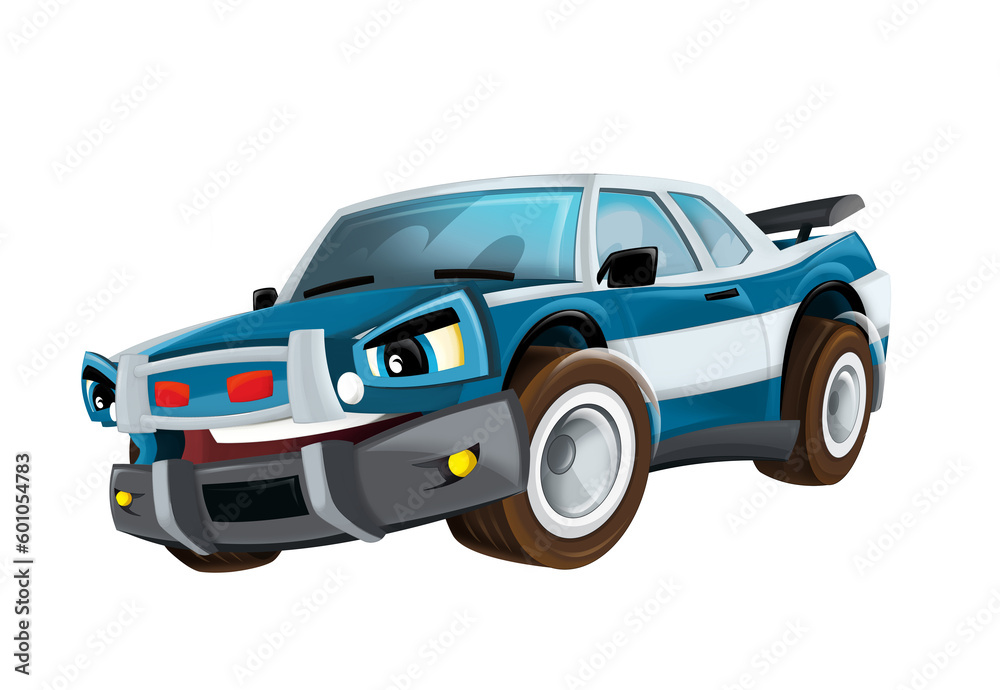cool looking cartoon racing car hod rod isolated on white background illustration for children cool looking cartoon racing car hod rod isolated on white background illustration for children