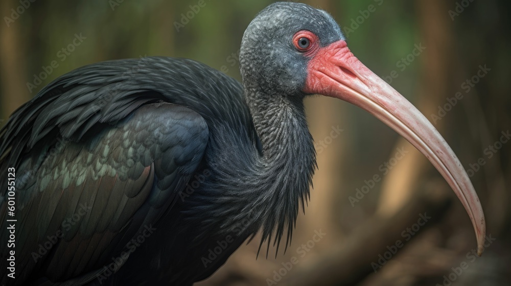 Naklejka premium Northern Bald Ibis