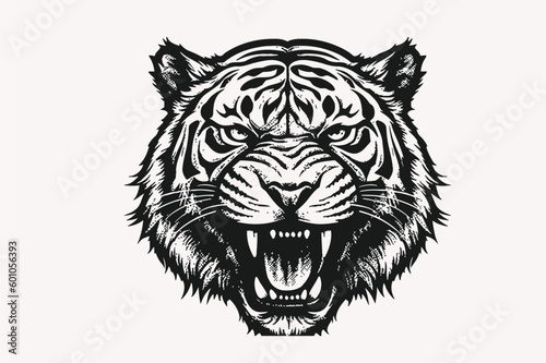 Fototapeta Naklejka Na Ścianę i Meble -  tiger head vector illustration mascot logo