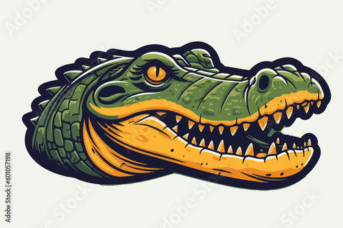 crocodile with open mouth vector illustration