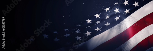 Ai generated illustration of symbol or icon of flag of the USA dark background
