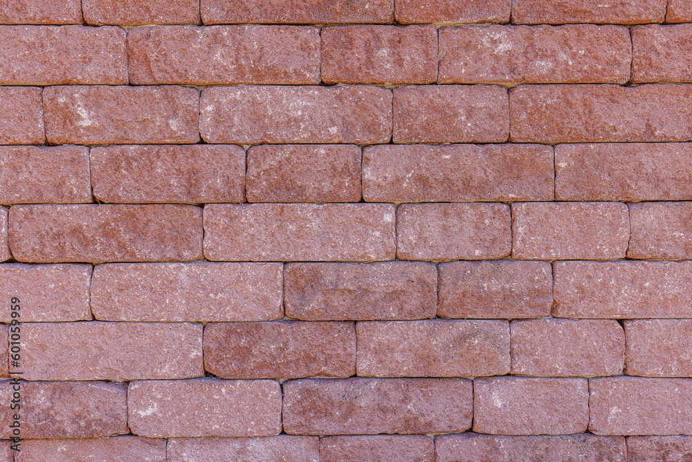 Mauer mit großen roten Steinen Mauer mit großen roten Steinen