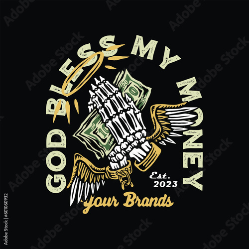 God bless tee graphic vectors.