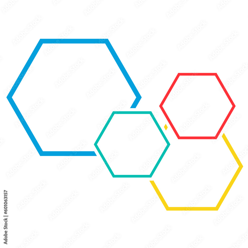 Hexagonal Colorful Line Pattern Hexagonal Colorful Line Pattern